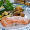 Saumon et courgettes sains au four - en-tête