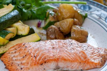 Saumon et courgettes sains au four - en-tête