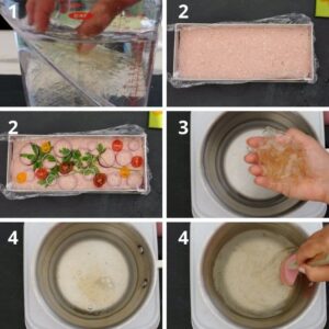 Terrine facile de jambon à tartiner - Faire fondre la gélatine égouttée