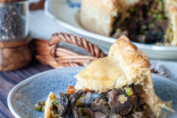 Tourte de bœuf à l'ancienne au Marsala et aux champignons - en-tête