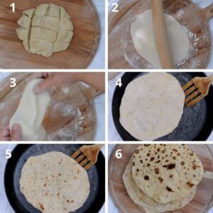 Wraps sains au poulet - Façonnage et cuisson des pains