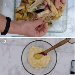 Wraps sains au poulet - Préparation de la sauce mayonnaise